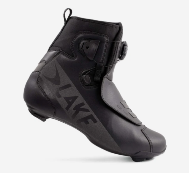 Lake CX146 Cycling Shoes (Black/Black Reflective, Size 42)