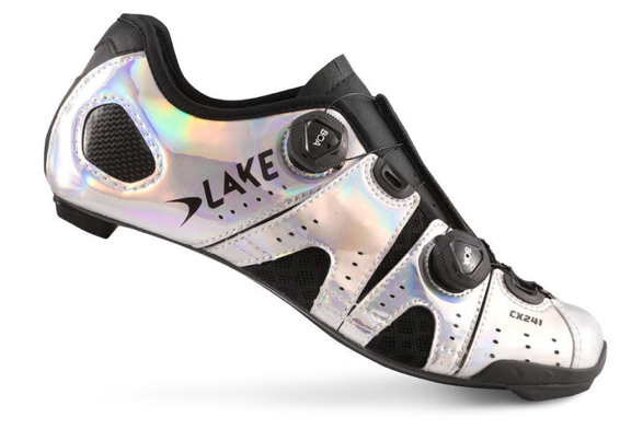 Lake MX241 Cycling Shoes (Chrome/Black, Size 44 Wide)