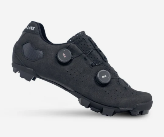Lake MX333 Cycling Shoes (Black/Silver, Size 43)