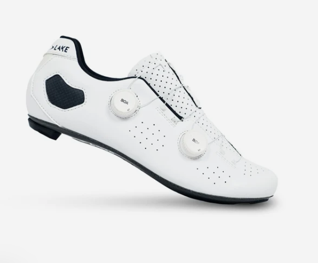 Lake CX333 Wide Cycling Shoe (White/White Clarino)