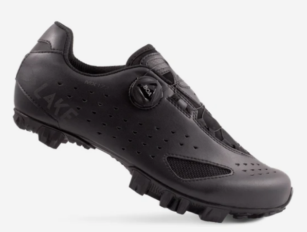 Lake MX177 Cycling Shoes (Black/Black Reflective, Size 40)