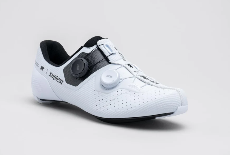 Suplest Road Pro Cycling Shoes (White, Size 43.5)